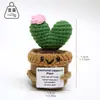 Bonecas de Plantas de Natal em Vasos de Crochê, Girassóis Feitos à Mão com Lã, Rosas Suculentas, Flores Artificiais em Estoque