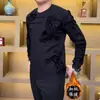 Sudadera de terciopelo de manga larga nueva para Otoño e Invierno 2025 para hombres jóvenes y de mediana edad, cuello redondo, tops cálidos de moda, camiseta