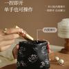 Bolsa de almacenamiento de metralla cierre automático bolsa de almacenamiento para audífonos con cable PU monedero mini portátil labial bolsa cosmética