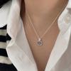 Collar Chiheng S925 Plata de Ley Óvalo Calcedonia Colorida para Mujer 2026 Nuevo de Moda Personalizado Versátil Cadena para Clavícula de Lujo Ligero