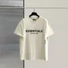 Camiseta de Manga Corta con Estampado de Letras Fog Essentials, Marca de Moda, Cuello Redondo, Estilo Pareja, Casual Americano Ajuste Holgado, Verano