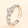 Anillo de estrella de cinco puntas brillante de cielo estrellado de temperamento estilo simple boca vívida estrella brillante de cielo estrellado anillo de estrella