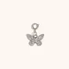 Estilo Cruzado Europeo y Americano Ins Golondrina Cola de Pez Corazón Personalizado Mariposa Colgante Acero Inoxidable Chapado en Oro de 18K Accesorio Colgante Pequeño para Mujer