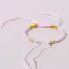 Pulsera Tejida Nudo Vajra Estilo Tíbet, Producto Semi-Terminado, Adecuado para Enhebrar Cuentas Doradas, Cuerda Multicolor, Pulsera de Cuerda Roja, Cordón de Cuero