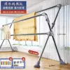 Perchero plegable de acero inoxidable transfronterizo, barra de ropa telescópica ajustable para el hogar, perchero de pie para balcón exterior al por mayor