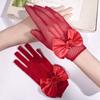 Guantes Mágicos Elásticos con Lazo para Niñas Vestido de Novia Princesa Actuación Etiqueta Dama de Honor Decoración de Boda Comercio Exterior Dropshipping
