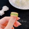 Anillo de joyería Art Deco de diseño personalizado a la moda, ligero, de lujo, con incrustaciones de circonita, color vintage, tesoro, caramelo, para mujer.