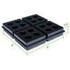 Almohadilla de Aislamiento de Vibraciones tipo Waffle de 4"x4"x3/4" para HVAC, Compresor de Aire, Almohadilla de Goma Antivibración, Absorción de Choques