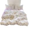 Conjunto de Roupa de Cama Fresco de Algodão Lavado de Quatro Peças Classe A Desenho Animado Princesa Dormindo Nu Lençóis de Cama Capa de Colcha Conjunto de Três Peças para Dormitório