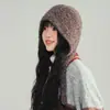 Gorro de Lana Peludo Cálido para Otoño e Invierno Pasamontañas Lindo para Niñas Gorro de Punto Pequeño Sencillo Versátil para Mostrar la Cara