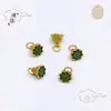 Venta de Liquidación de Accesorios de Semilla de Loto Azul con Goteo de Aceite Chapados en Oro para Colgantes y Dijes de Pulseras Hechas a Mano para DIY