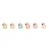 Pato Pequeño Luminoso de Dibujos Animados Tridimensional Lindo Cambia de Color Accesorios de Resina DIY Piezas Pequeñas Accesorios para el Cabello Llavero Funda de Teléfono