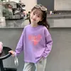 Camiseta Base de Moda Nueva para Niñas Primavera y Otoño 2026, Camiseta de Manga Larga Transpirable de Algodón Puro Moderna para Niñas