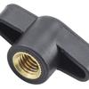 Tuerca manual ciega en forma de Z negra con cabeza de plástico y goma, mango, tuerca de nailon al por mayor M4/M5/M6/M8