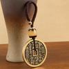 [Gasto fantasma de montaña] colgante de hebilla de seguridad de moneda de cobre de chisme antiguo latón llavero colgante collar accesorios para hombres y mujeres