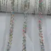 Nuevo Malla Trabajo Pesado Multicolor Encaje Bordado con Cuentas Fila Única Espiga Cuentas Tubulares Cinta Tejida Ropa Accesorios Hanfu Accesorios para el Cabello DIY