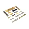 Aleación de Zinc fábrica caja de regalo para equipaje placa de nombre de letra plateado electrochapado caja de embalaje de metal señal etiqueta de cuello para costura de ropa