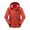 Ropa de asalto para exteriores con estampado tres en uno, forro de terciopelo de zorro plateado, ropa de montañismo para otoño e invierno, abrigo impermeable y a prueba de viento para parejas