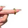 Tienda de Oro Mismo Estilo Anillo de Herencia Antigua Banda Lisa Mate Anillo de Oro Arena Anillos de Pareja Mismo Estilo Transmisión en Vivo de Tiktok