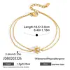 Elegante Juego de Pulseras Estilo Europeo y Americano para Mujer, Acero Inoxidable Dorado de 18 Quilates con Incrustaciones de Diamantes, Pulsera Versátil Transfronteriza de Lujo Ligero que No se Desvanece
