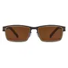 Gafas de Sol Populares de Moda para Hombre Transfronterizas, Gafas Personalizadas de Montura Cuadrada, Gafas de Sol Retro Metálicas de Alta Gama de Moda para Mujer