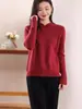 Nuevo Suéter Base de Punto de Manga Larga Estilo Chino Estilo Nacional Cuello Vertical y Hebilla para Mujer 2024 Ajuste Delgado Ajuste Delgado Suéter 100% Lana