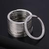Fabricantes de llaveros hechos a mano, accesorios para llaveros de bricolaje, anillo plano de hierro niquelado, llavero en stock, venta al por mayor