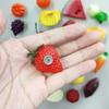 Imán de nevera de simulación de frutas y verduras de PVC Mini Fresa Sandía Manzana Cereza Lichi Piña imán de nevera