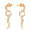 Aretes Torcidos de Serpiente del Zodíaco con Incrustaciones de Diamantes para Mujer Europeos y Americanos Transfronterizos Nicho de Gama Alta Gotas para Orejas Moda Lujo Ligero Accesorios para Orejas Venta al por Mayor