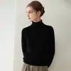 Suéter delgado 100% cachemira pura para otoño e invierno para mujer, de cuello alto, moda casual, tejido interior, suéter capa base de cachemira