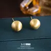 Brincos Geométricos Escovados Simples de Moda Europeia e Americana, Pequenos e Elegantes, Versáteis para o Dia a Dia, Brincos Únicos e de Alta Qualidade