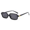 2025 Nuevas Gafas de Sol de Marco Estrecho para Rostro Pequeño con Estampado de Leopardo Estilo Europeo y Americano Gafas de Moda Cuadradas Gafas de Sol para Celebridades de Internet para Mujer de Alto Sentido