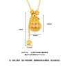Collar con colgante de bolsa de la fortuna chapado en oro vietnamita para mujer, hueco con diamantes, diseño de bolsa de dinero con borlas, cadena para la clavícula, joyería de alta gama