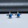 Pendientes Populares Transfronterizos con Forma de Lágrima de Tortuga Linda, Pendientes Versátiles Europeos y Americanos, Pendientes Ligeros de Lujo de Alta Gama, Venta al por Mayor de Joyería