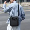 Nova Bolsa de Mão Business Tendência Transfronteiriça para Homens, Bolsa de Ombro Vertical Lisa de Cor Sólida, Bolsa para Notebook de Grande Capacidade, Pasta
