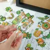 Explosivos Transfronterizos 50 Piezas de San Patricio Verde Transparente Impermeables Pegatinas DIY Botella de los Deseos Vaso de Agua Bolsa de Cosméticos Espejo Pegatinas