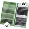 Conjunto Popular Transfronteiriço de Extensão de Cílios Postiços de Grande Capacidade DIY Cabelo de Cluster Único Auto-Enxertável Segmentado Curvatura D Natural Espesso