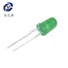 Nuevo LED LED luz verde pelo verde LED 5mm/F5 luz verde normal pata corta cabeza redonda super brillante