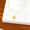 Colgante de Oro Arena Vietnamita de Moda, Colgante de Flor de Circonita Cepillada Retro, Diseño Femenino, Joyería Duradera
