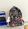 Mochila com Estampa Floral Nordestina, Mochila Escolar com Zíper Estilo Étnico, Mochila para Estudante Universitária Feminina, Estilo Tendência Nacional, Casual de Primavera