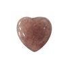 Pingente de pedra do amor em forma de coração de cristal natural de 20 mm, artesanato com gemas de pêssego em forma de coração, atacado de coração de pêssego não poroso