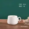 Caneca de Cerâmica Lisa Jingde, Caneca Pintada à Mão com Esmalte Subjacente Branco Liso, Caneca Lisa de Argila Branca de Alta Qualidade Pintada à Mão