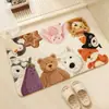 Alfombrilla de baño modelo nuevo 2026, alfombrilla antideslizante para entrada de baño, alfombra de felpa artificial gruesa de dibujos animados para baño