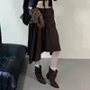 Botines de Tobillo de Tacón Alto de Gamuza Estilo Coreano 2026 Nuevos de Moda Punta Fina Tacón de Aguja Botas Apiladas Plisadas Moda Retro Botas Adelgazantes