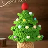 Kit de Materiales para Árbol de Navidad de Tira de Hielo Crochet Hecho a Mano DIY Hilo de Tejer Casero Regalo Festivo de Navidad Ruoxi