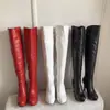Botas largas de mujer para otoño e invierno, de importación, con punta redonda, plataforma impermeable, cremallera lateral, tacón de aguja, plataforma impermeable roja, tacón alto, botas estilo Martin de comercio exterior, color rojo