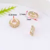 Rueda Separadora de Oro de 18 Quilates Chapado con Zirconias Micro-pavimentadas que Conserva el Color Separador de Rueda Accesorios para Pulsera DIY Anillo de Diamantes con Cuentas