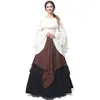 2019wish Nuevo vestido largo de fiesta europeo y americano para mujer Disfraz Renacentista Medieval