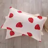 Funda de almohada simple estampada 48*74 cubierta para inserto de almohada, funda de almohada engrosada para adultos, universal para dormitorios y hoteles
