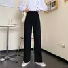 Pantalones Blancos Pequeños de Cintura Alta para Verano Pantalones Rectos Diseño de Otoño para Mujer Sentido de Diseño Nicho Sueltos Jeans de Pierna Ancha